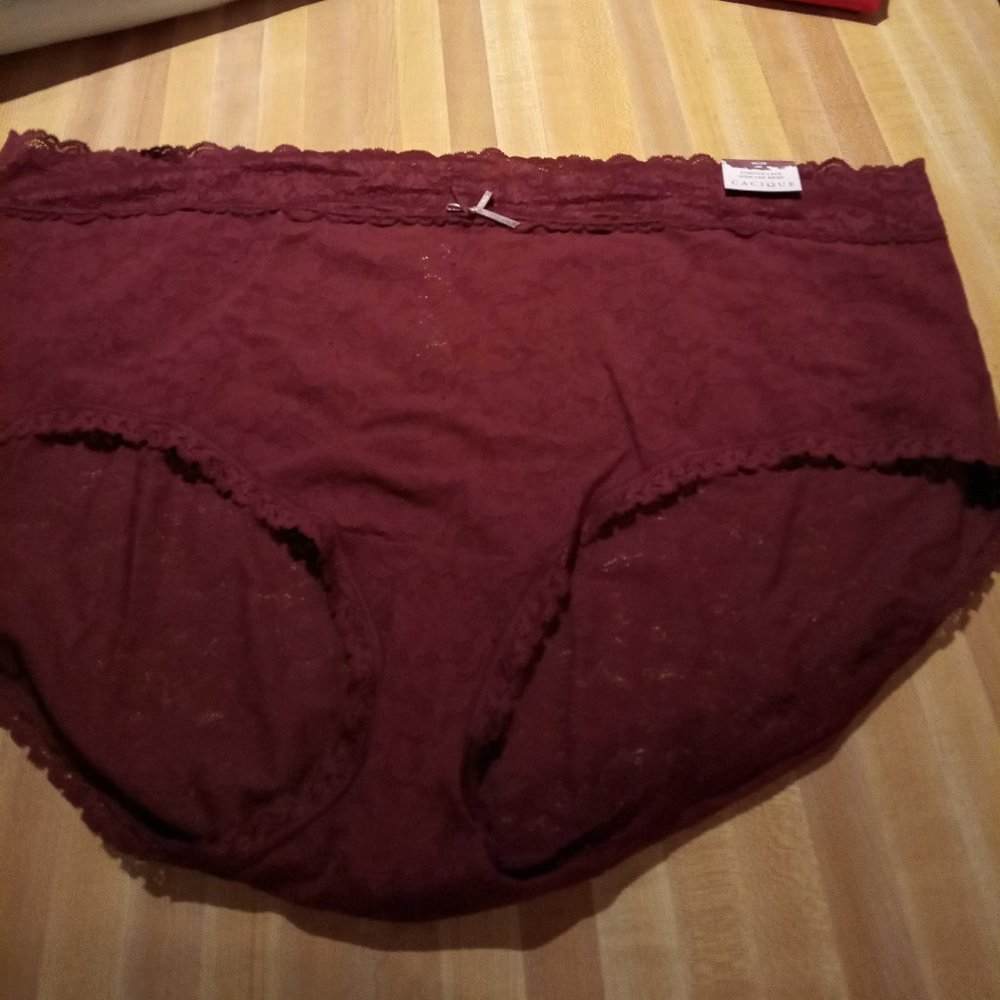 Cacique burgundy lace panty